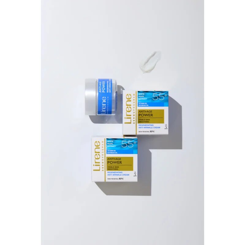 Lirene Anti Age Power intenzív fiatalító krém ránctalanító hatással 55+ 50 ml