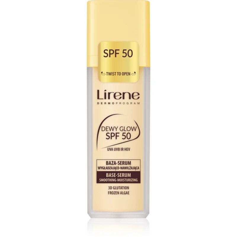 Lirene Base Dewy Glow bőrvilágosító alapozó szérum SPF 50 30 ml