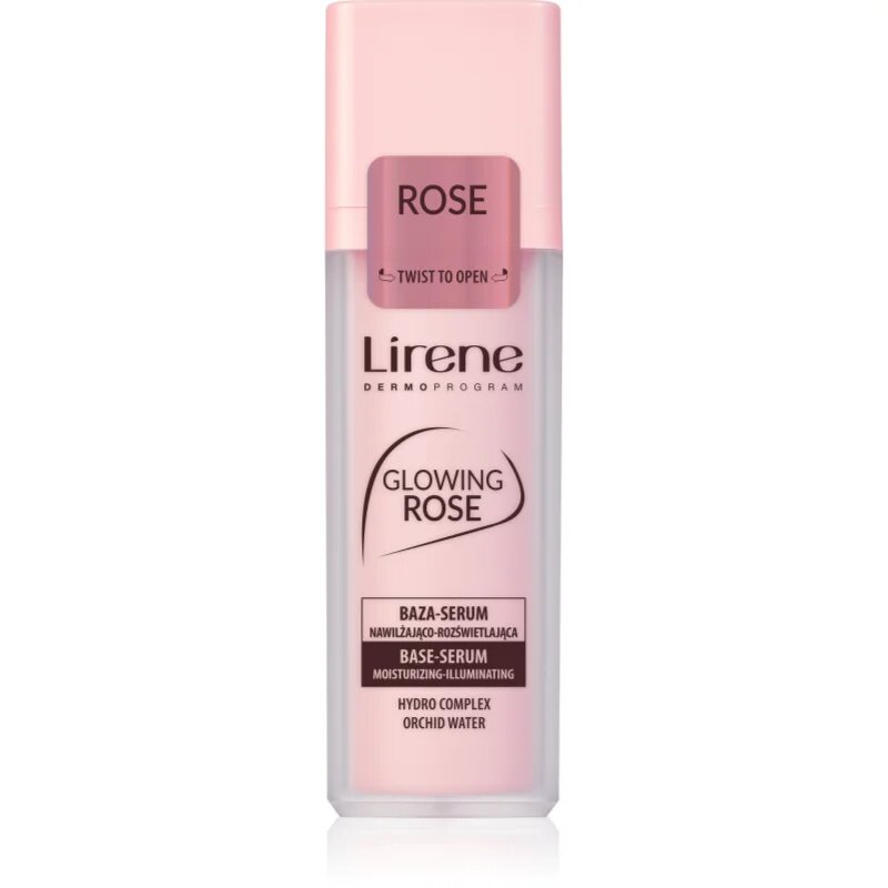 Lirene Base Glowing Rose bőrvilágosító alapozó szérum 30 ml