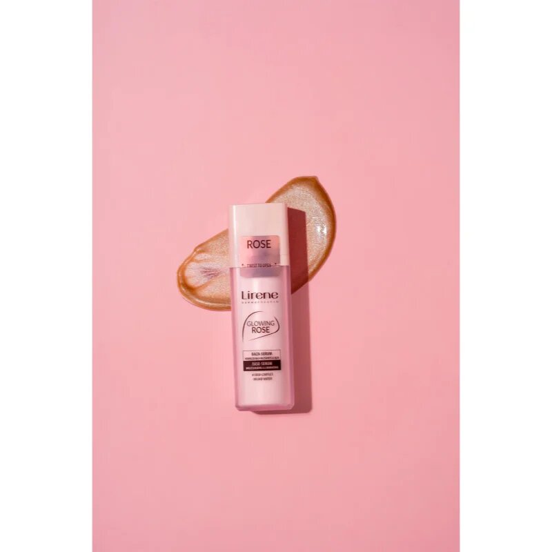 Lirene Base Glowing Rose bőrvilágosító alapozó szérum 30 ml