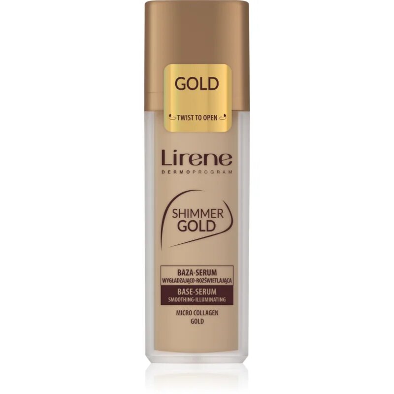 Lirene Base Shimmer Gold bőrvilágosító alapozó szérum 30 ml