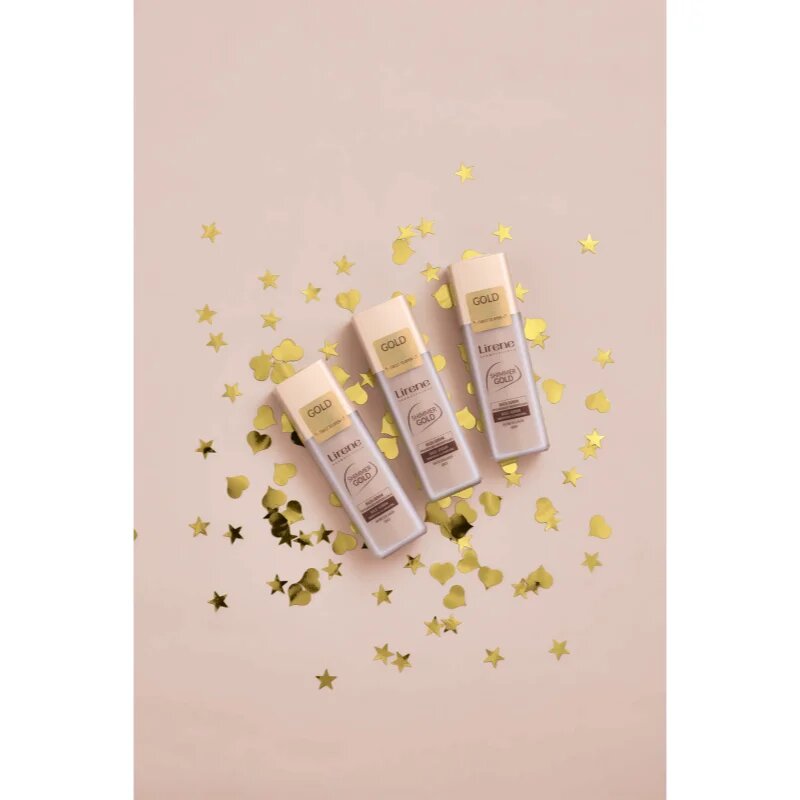 Lirene Base Shimmer Gold bőrvilágosító alapozó szérum 30 ml
