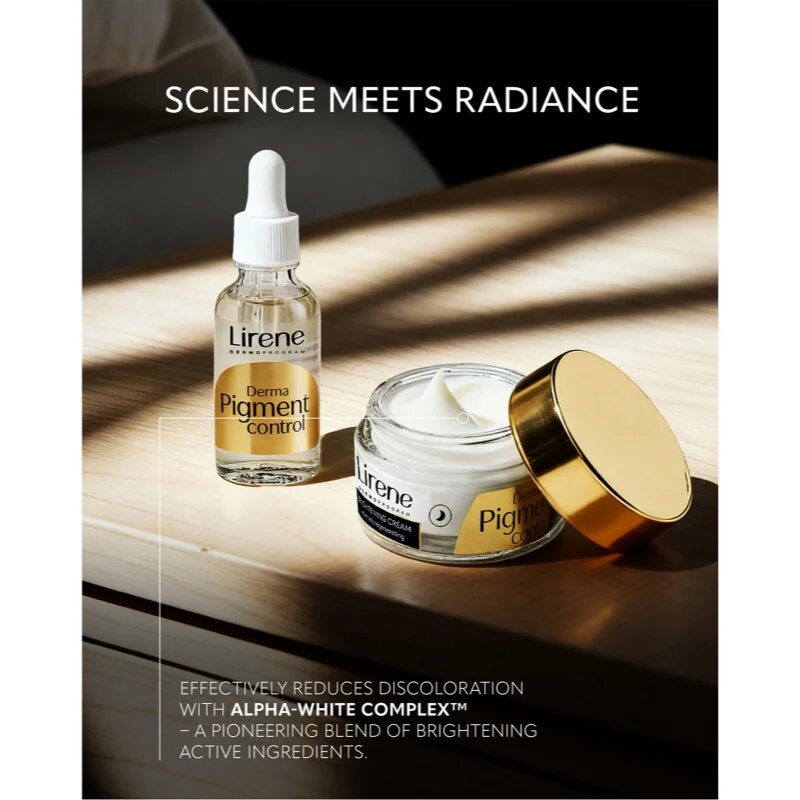 Lirene Derma Pigment Control Brightening Night Cream élénkítő éjszakai krém a hiperpigmentációs bőrre 50 ml