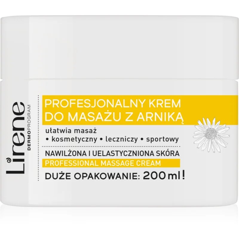 Lirene Massage Cream Arnica masszázskrém hidratáló hatással 200 ml