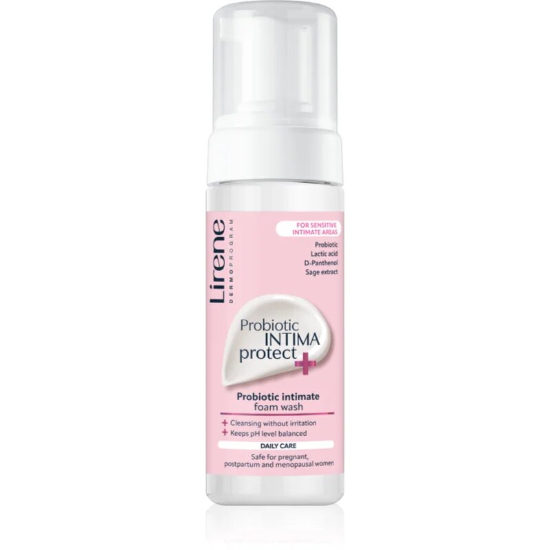 Lirene Probiotic Intima Protect tisztító hab intim higiéniára 150 ml
