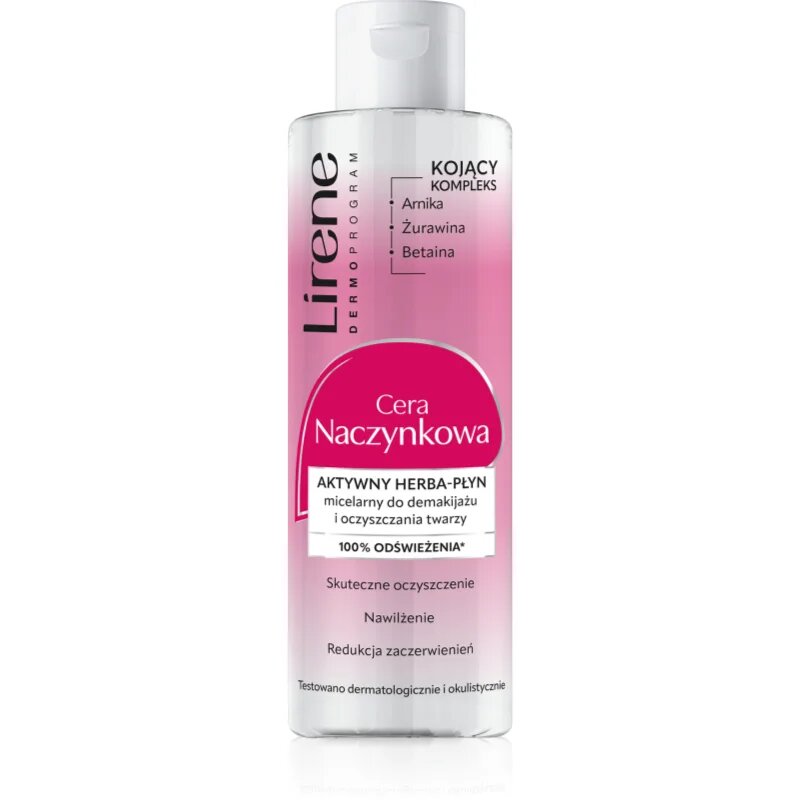 Lirene Redness micellás víz normál és száraz érzékeny bőrre az érzékeny vörösödésre hajlamos bőrre 200 ml