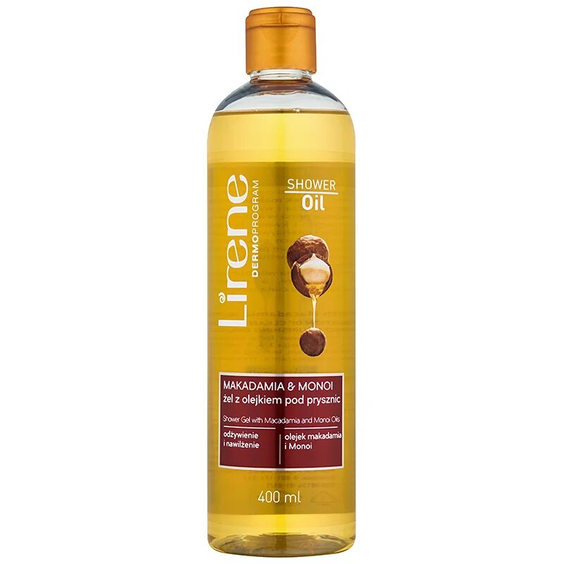 Lirene Shower Oil Makadamia and Monoi tusoló olaj hidratáló hatással 400 ml