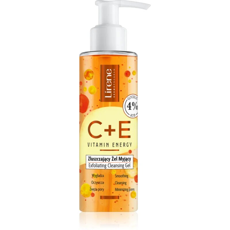 Lirene Vitamin Energy C+E hámlasztó tisztító gél 145 ml