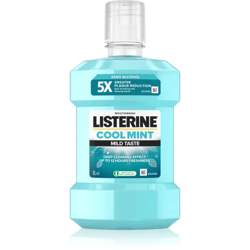 Listerine Cool Mint Mild Taste szájvíz alkoholmentes íz Cool Mint 1000 ml