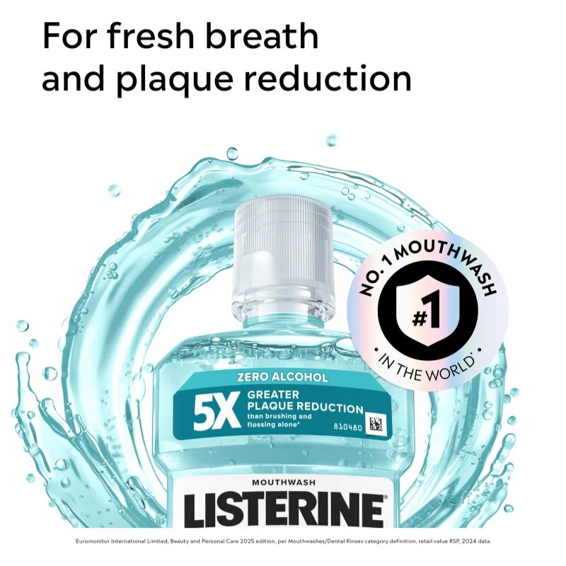 Listerine Cool Mint Mild Taste szájvíz alkoholmentes íz Cool Mint 500 ml