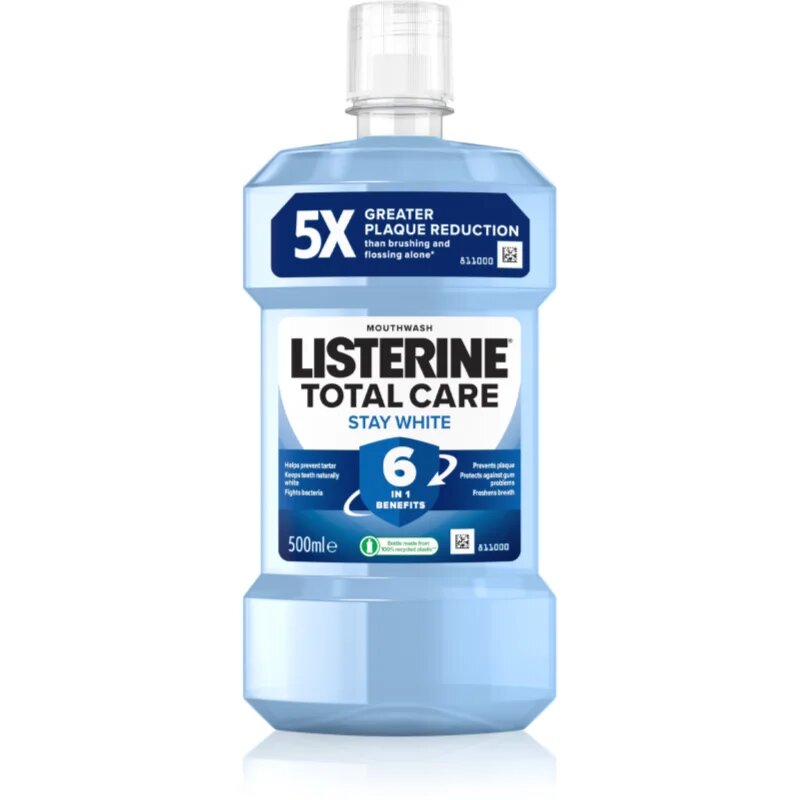 Listerine Stay White szájvíz fehérítő hatással íz Arctic Mint 500 ml