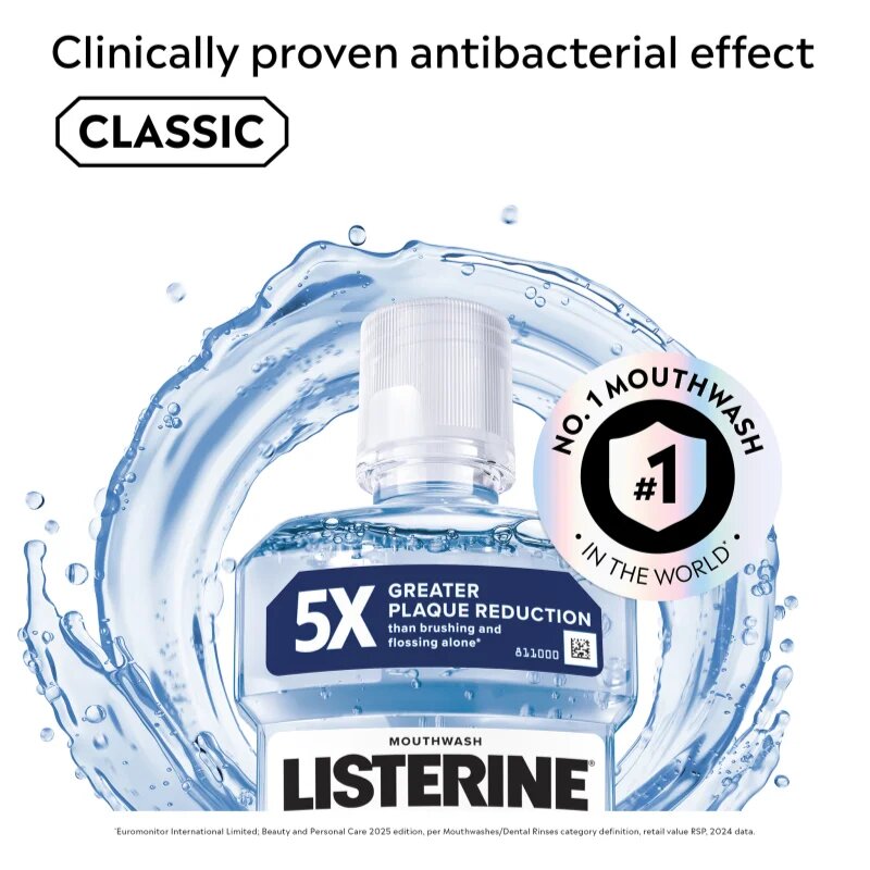 Listerine Stay White szájvíz fehérítő hatással íz Arctic Mint 500 ml