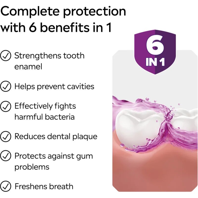 Listerine Total Care Teeth Protection szájvíz a fogak komplett védelméért 6 in 1 500 ml