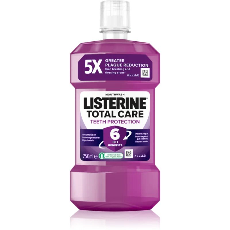 Listerine Total Care Teeth Protection szájvíz a fogak komplett védelméért 6 in 1 Clean Mint 250 ml