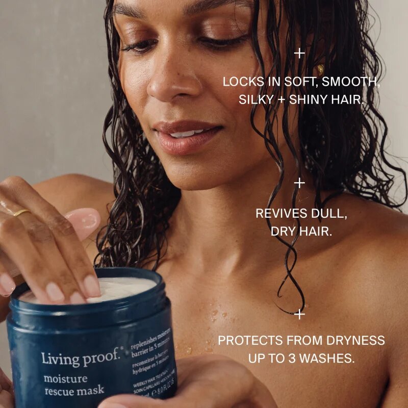 Living Proof Moisture Rescue Mask regeneráló és hidratáló hajmaszk tápláló hatással 236 ml