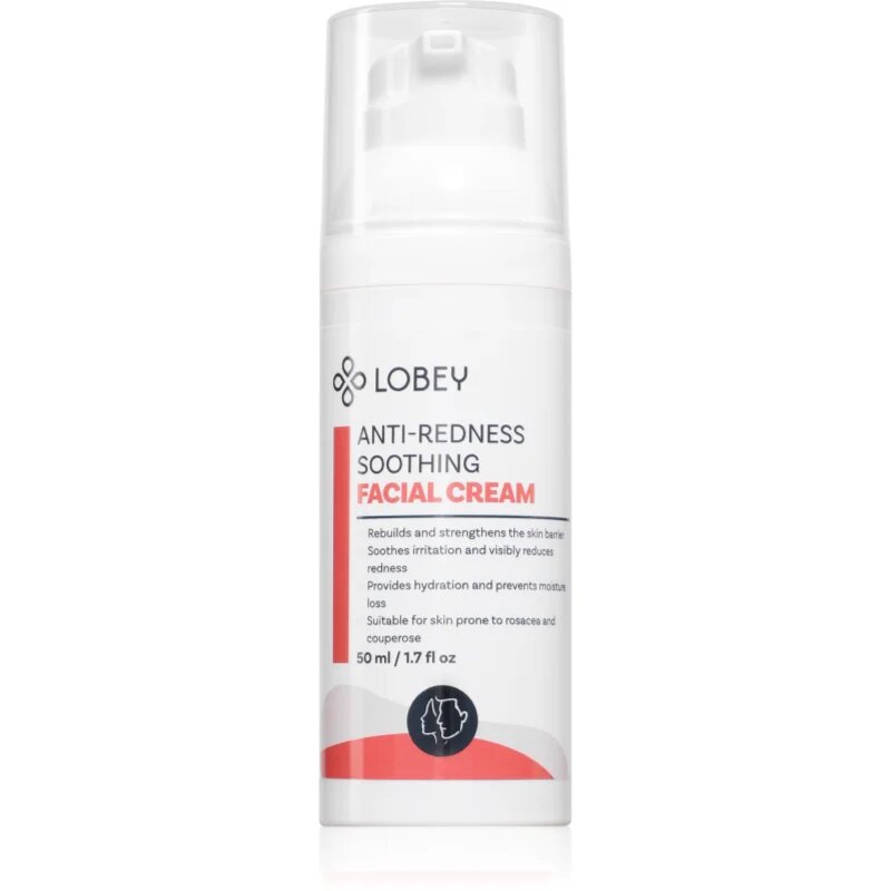 Lobey Anti-Redness Soothing nyugtató krém bőrpír ellen 50 ml