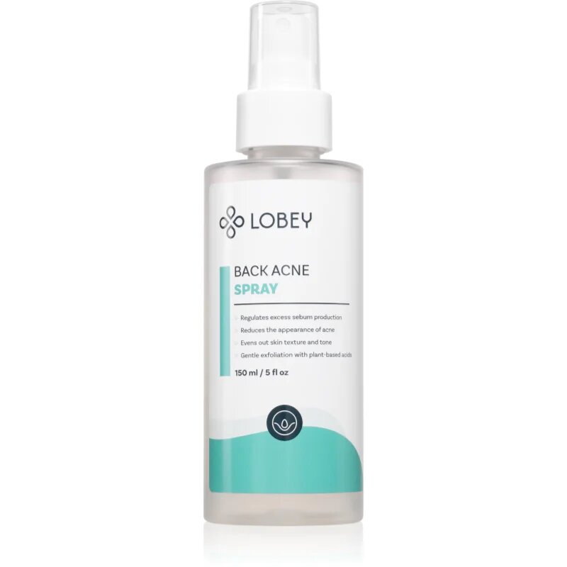 Lobey Body Care Back Acne Spray helyi ápolás pattanásos bőrre testre 150 ml