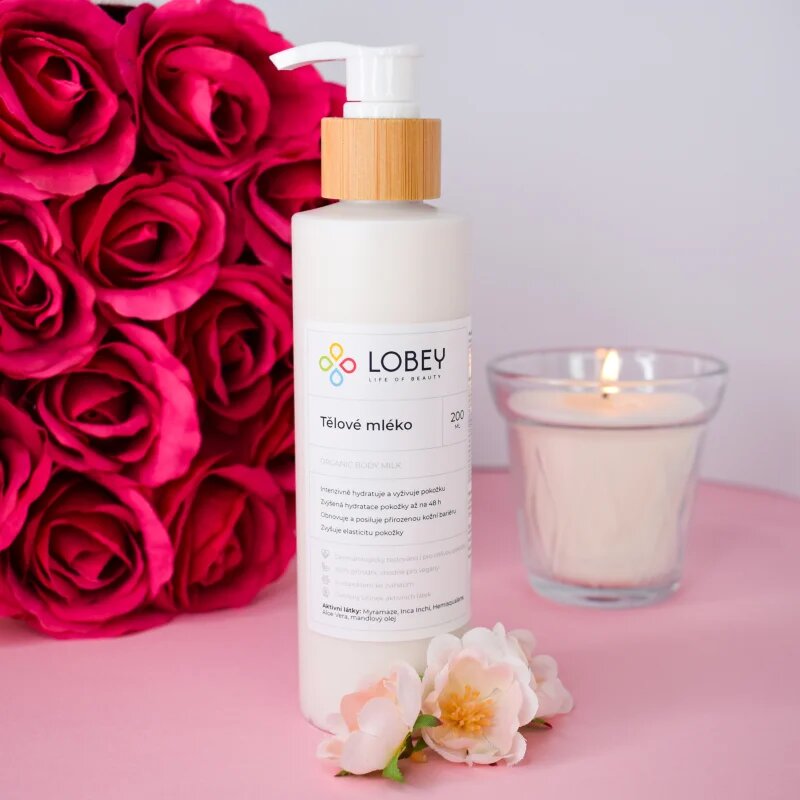 Lobey Body Care Tělové Mléko hidratáló testápoló tej 200 ml