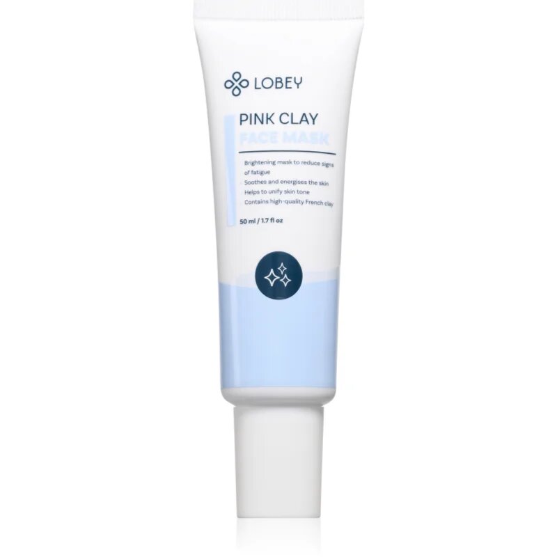 Lobey Pink Clay élénkítő maszk egységesíti a bőrszín tónusait 50 ml