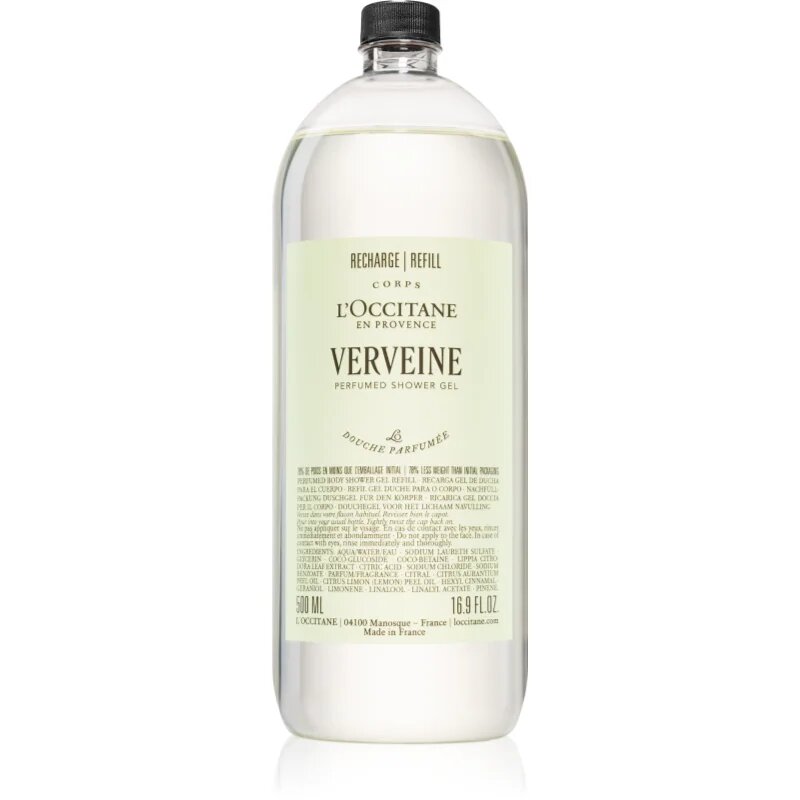 L’Occitane Verveine Perfumed Shower Gel tusfürdő gél utántöltő 500 ml