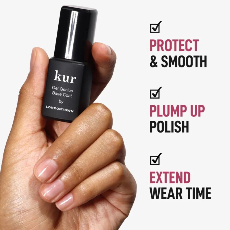 LONDONTOWN Kur Gel Genius Base Coat alapozó körömlakk UV/LED-lámpa használata nélkül 12 ml