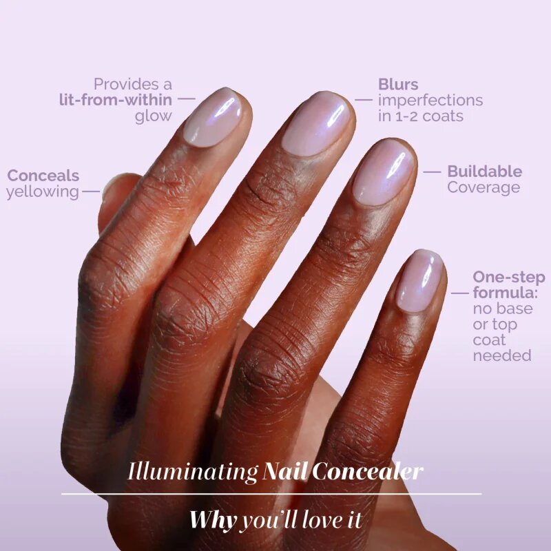 LONDONTOWN Kur Illuminating Nail Concealer fényesítő körömlakk árnyalat Lavender 12 ml