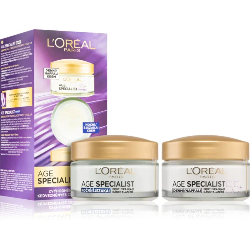 L’Oréal Paris Age Specialist 55+ nappali és éjszakai krém a ráncok ellen