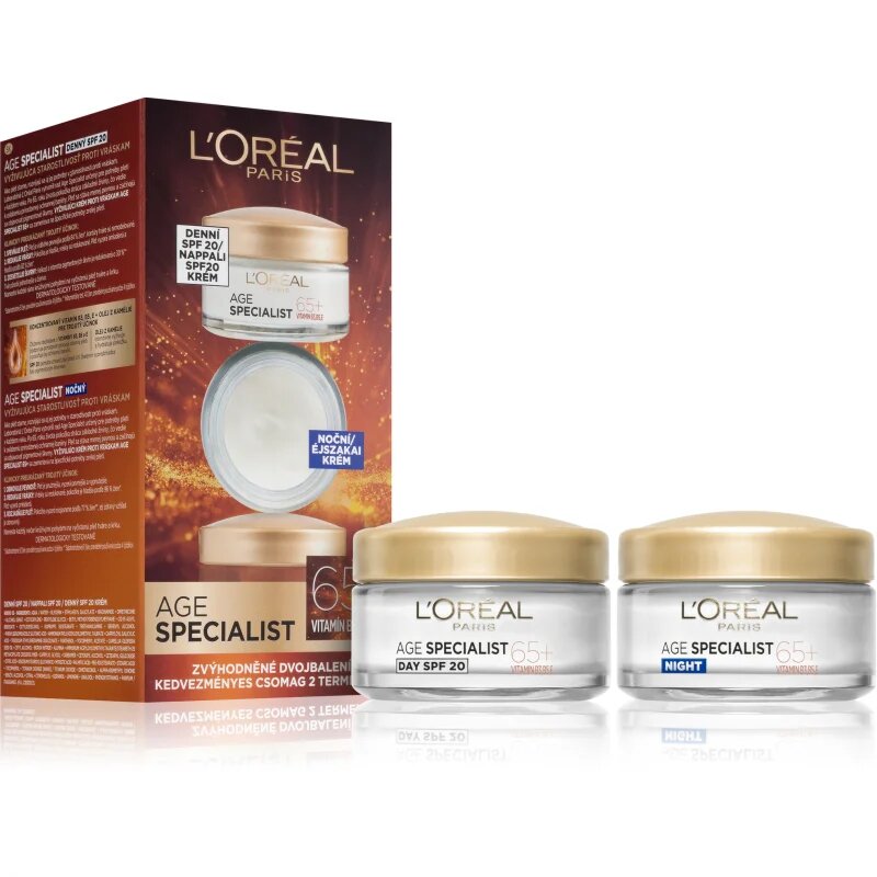 L’Oréal Paris Age Specialist 65+ nappali és éjszakai krém a ráncok ellen