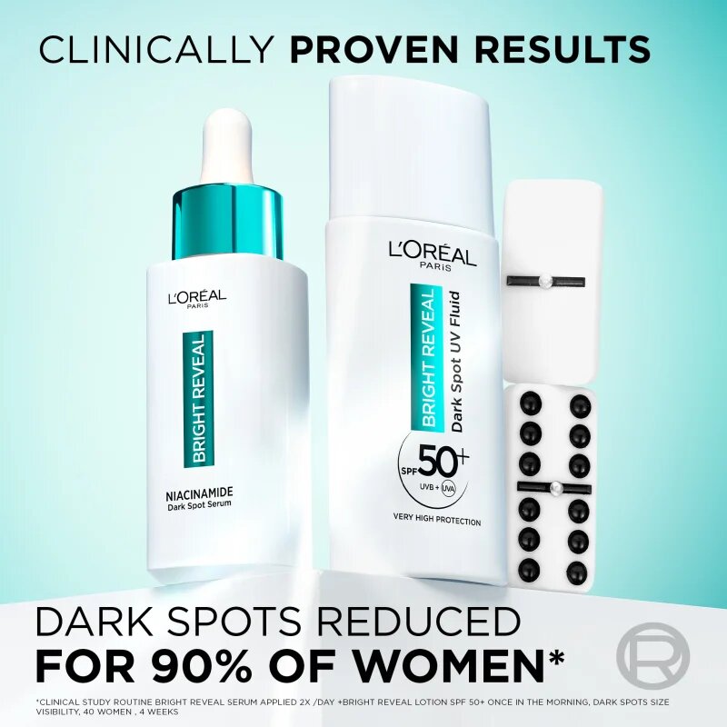 L’Oréal Paris Bright Reveal kiegyenlítő ápolás a pigmentfoltok ellen takarékos kiszerelés