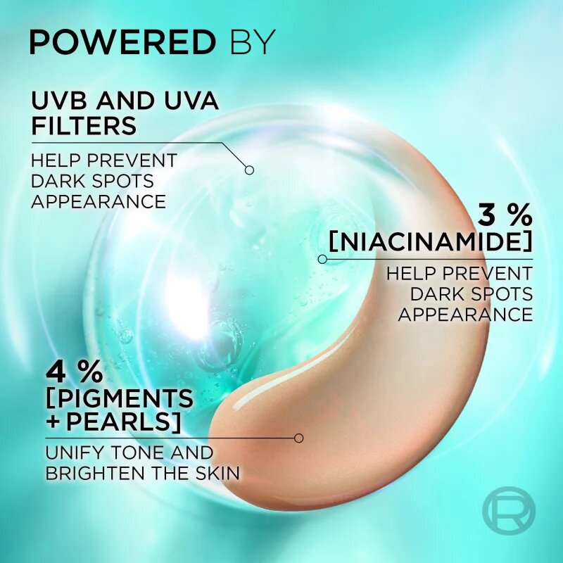 L’Oréal Paris Bright Reveal világosító tonizáló fluid a sötét foltok ellen SPF 50+ Light 50 ml