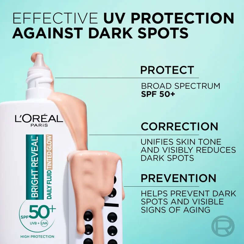 L’Oréal Paris Bright Reveal világosító tonizáló fluid a sötét foltok ellen SPF 50+ Light 50 ml