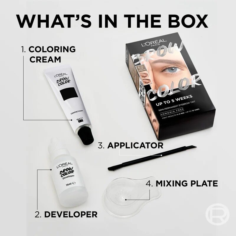 L’Oréal Paris Brow Color szemöldökfesték árnyalat 1.0 Black 1 db