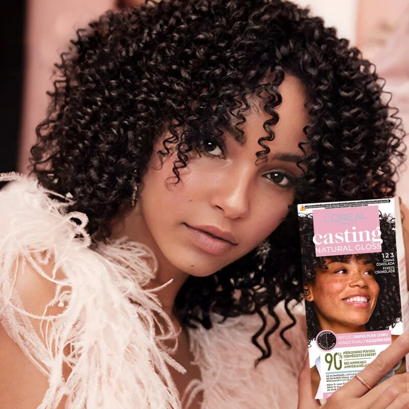 L’Oréal Paris Casting Creme Natural Gloss féltartós hajfesték árnyalat 123 BLACK GANACHE 1 db