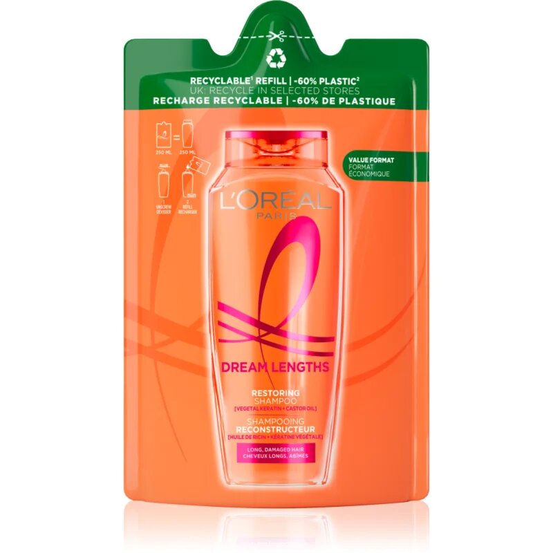 L’Oréal Paris Elseve Dream Long megújító sampon Refill 250 ml