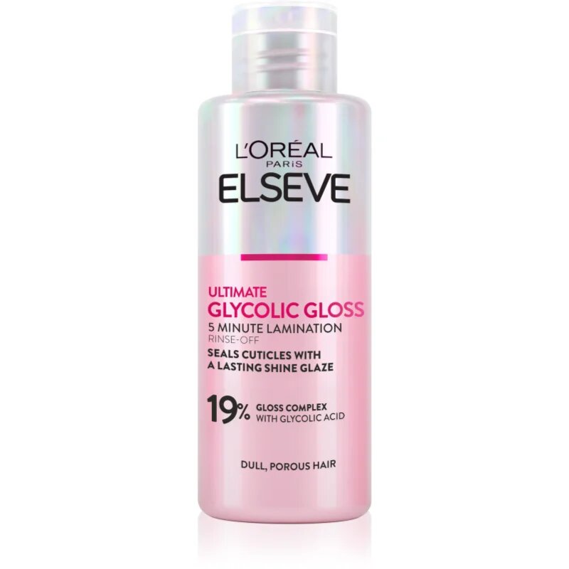 L’Oréal Paris Elseve Glycolic Gloss haj maszk a sérült haj kisimítására és helyreállítására 200 ml