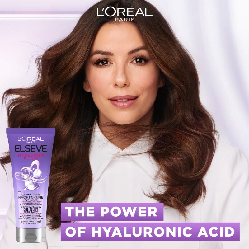 L’Oréal Paris Elseve Hyaluron Plump éjszakai hidratáló krém hajra 200 ml