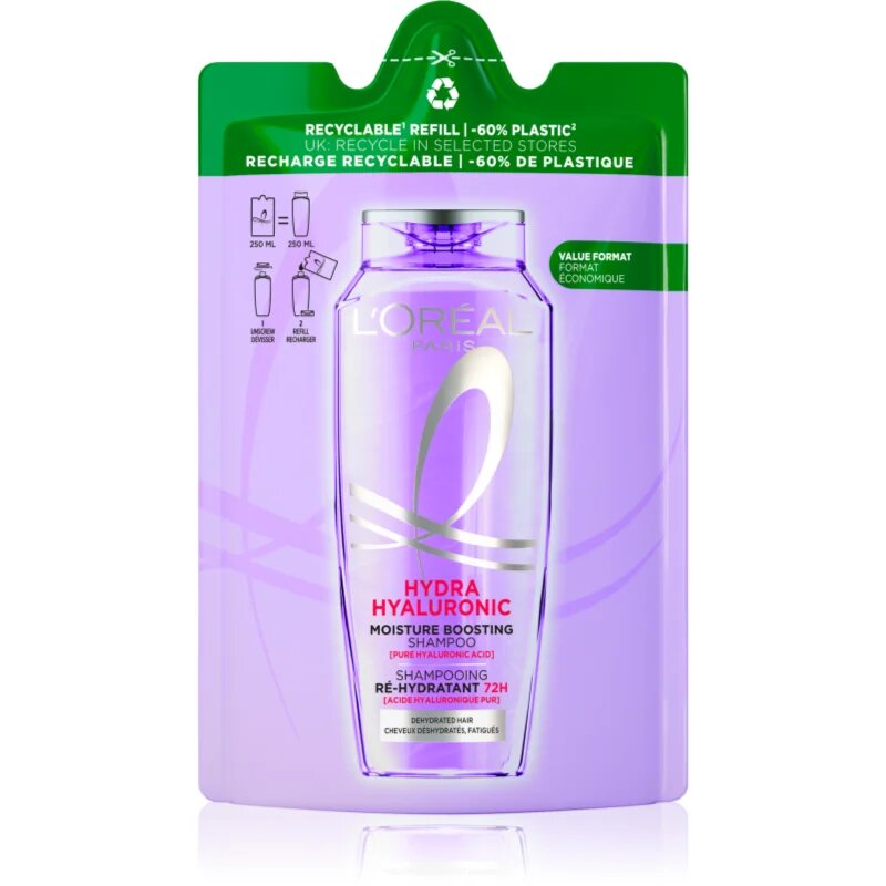 L’Oréal Paris Elseve Hyaluron Plump hidratáló sampon hialuronsavval Refill 250 ml