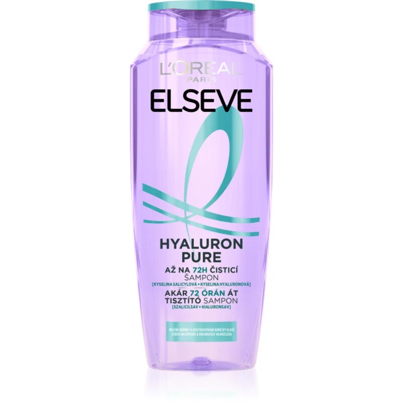 L’Oréal Paris Elseve Hyaluron Pure hidratáló sampon zsíros fejbőrre és száraz hajvégekre 250 ml