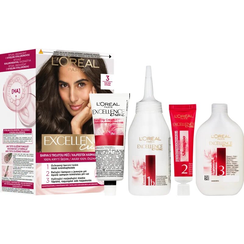 L’Oréal Paris Excellence Creme hajfesték árnyalat 3 1 db