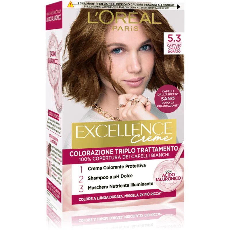 L’Oréal Paris Excellence Creme hajfesték árnyalat 5.3 Castano Chiaro Dorato 1 db