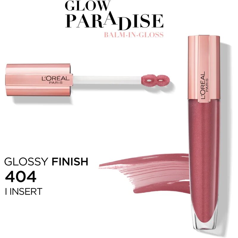 L’Oréal Paris Glow Paradise Balm in Gloss ajakfény hialuronsavval árnyalat 404 I Insert 7 ml