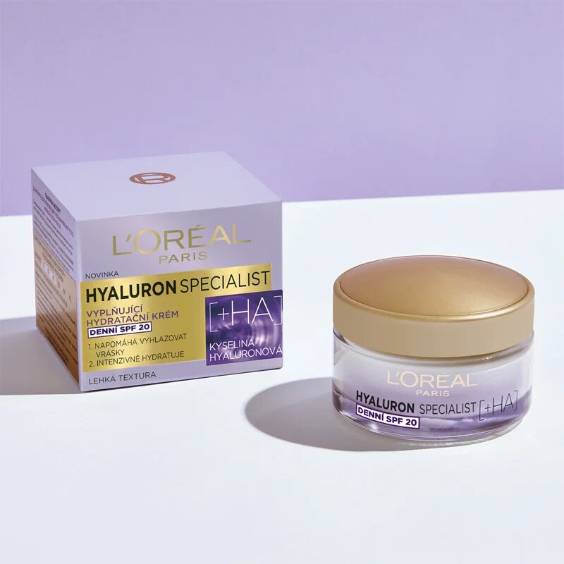 L’Oréal Paris Hyaluron Specialist feltöltő hidratáló krém SPF 20 50 ml