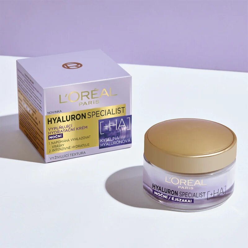 L’Oréal Paris Hyaluron Specialist ráncfeltöltő éjszakai krém 50 ml