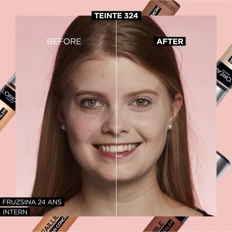 L’Oréal Paris Infaillible 24h More Than Concealer fedő korrektor matt hatással árnyalat 324 Oatmeal / Cool Rose 11 ml
