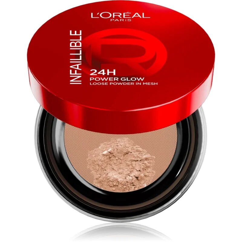 L’Oréal Paris Infaillible 24H Power Glow bőrvilágosító púder árnyalat Medium 10 g
