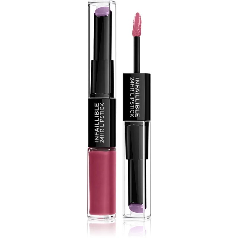 L’Oréal Paris Infallible 24H hosszan tartó rúzs és ajakfény 2 az 1-ben árnyalat 302 Rose Eternite 57 g