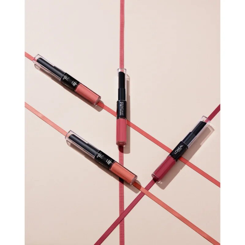 L’Oréal Paris Infallible 24H hosszan tartó rúzs és ajakfény 2 az 1-ben árnyalat 501 Timeless Red 57 g