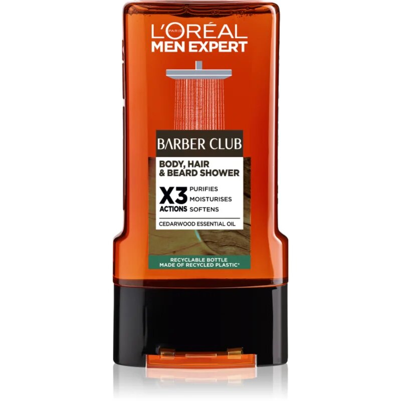 L’Oréal Paris Men Expert Barber Club fürdőgél férfiaknak hajra szakállra és testre 300 ml