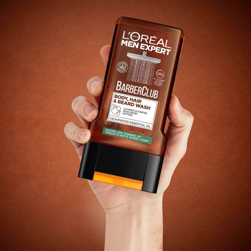 L’Oréal Paris Men Expert Barber Club fürdőgél férfiaknak hajra szakállra és testre 300 ml