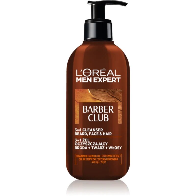 L’Oréal Paris Men Expert Barber Club tisztító gél szakállra arcra és hajra 200 ml